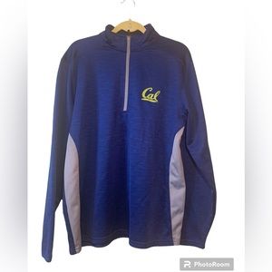 Cal Golden Bears Half Zip Dri Fit Pullover Size L Like New